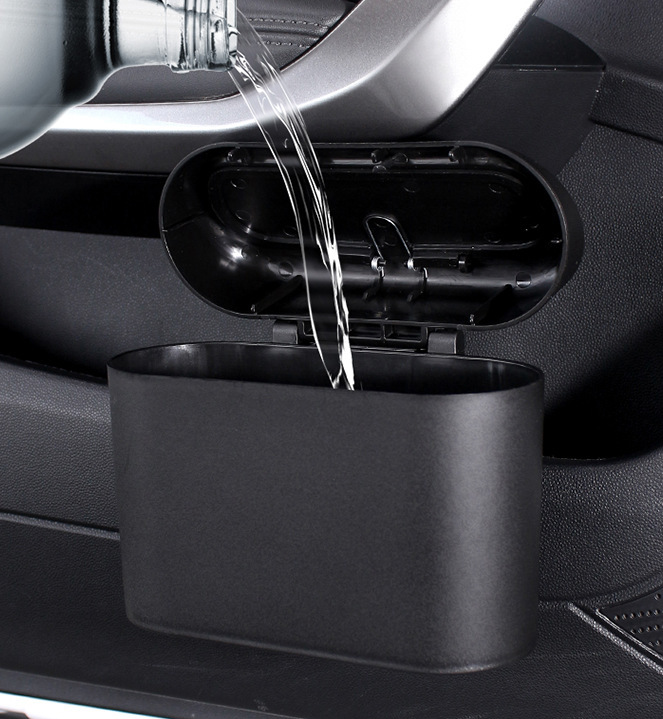 Folding Car Trash Can With Lid For Auto Interior