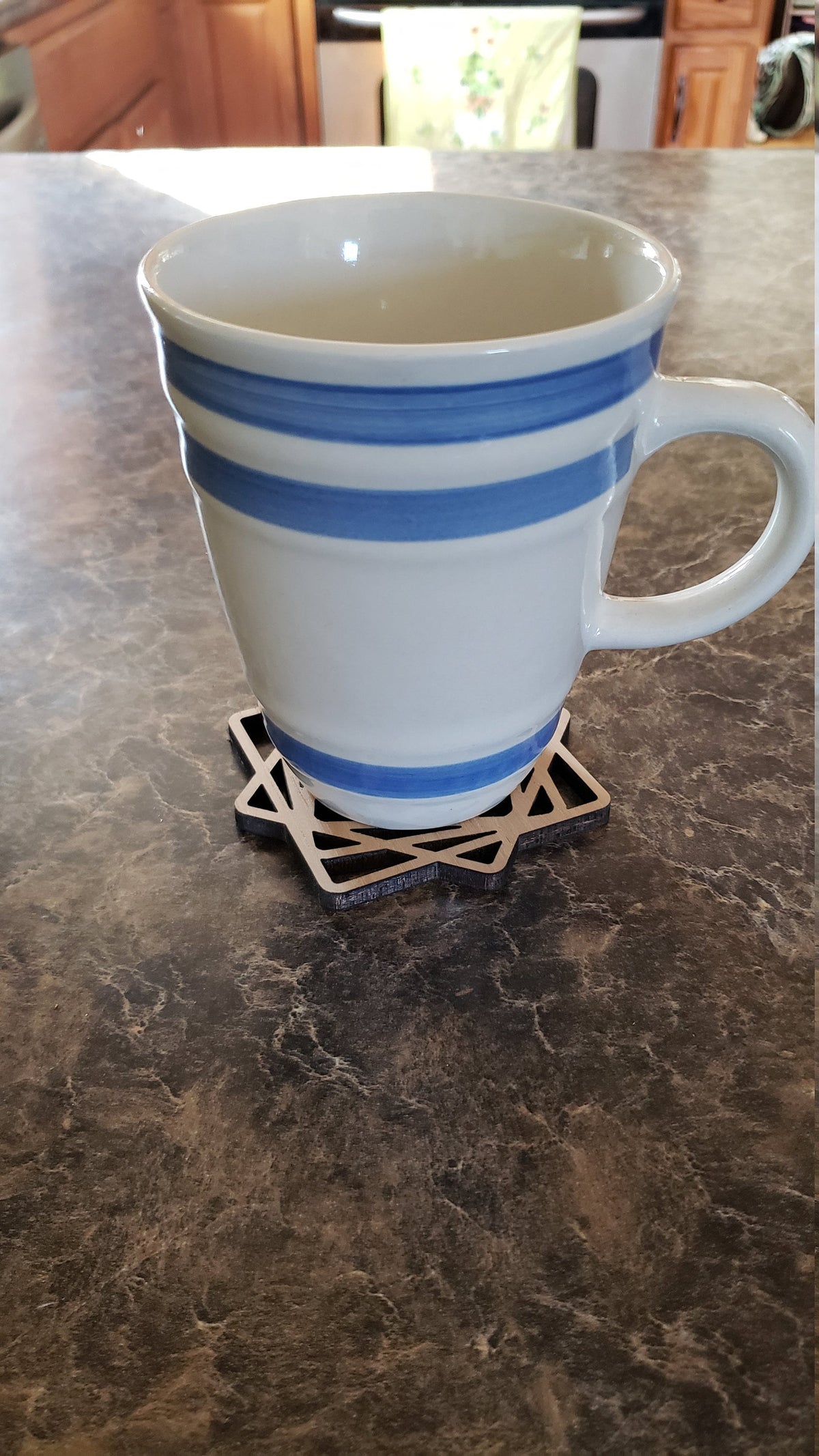 Hickory Wood Coaster Set of 4