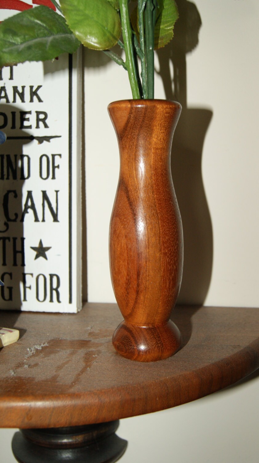 Handcrafted Walnut Bud Vase