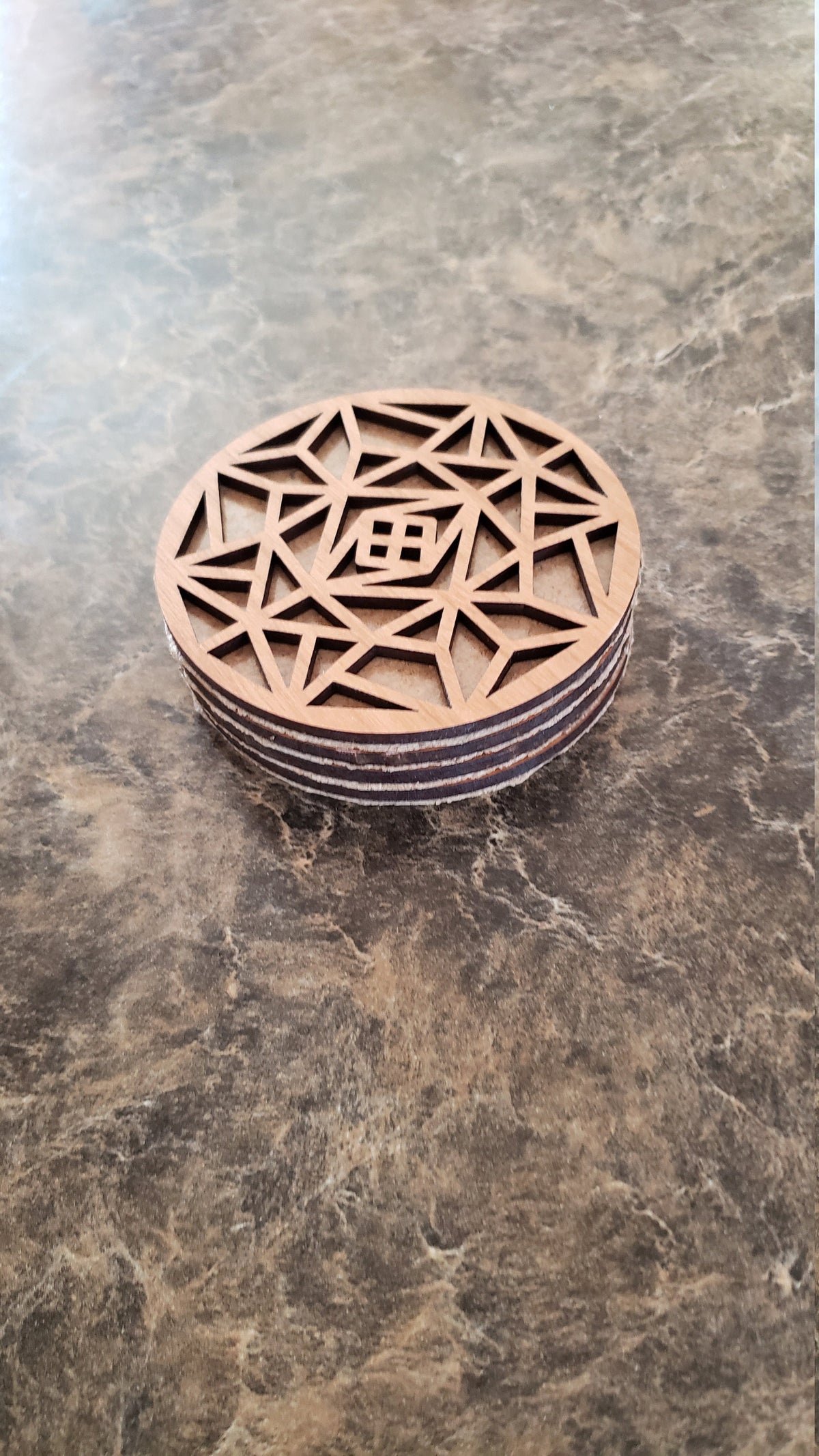 Cherry Wood Coaster Set of 4