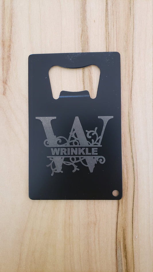 Customizable Credit Card Bottle Opener