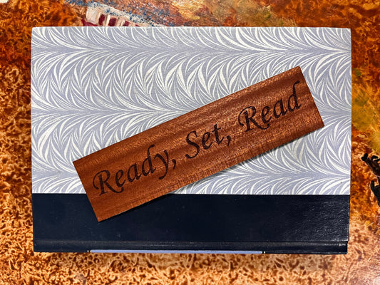 Striped Sapele Bookmark – Ready, Set, Read