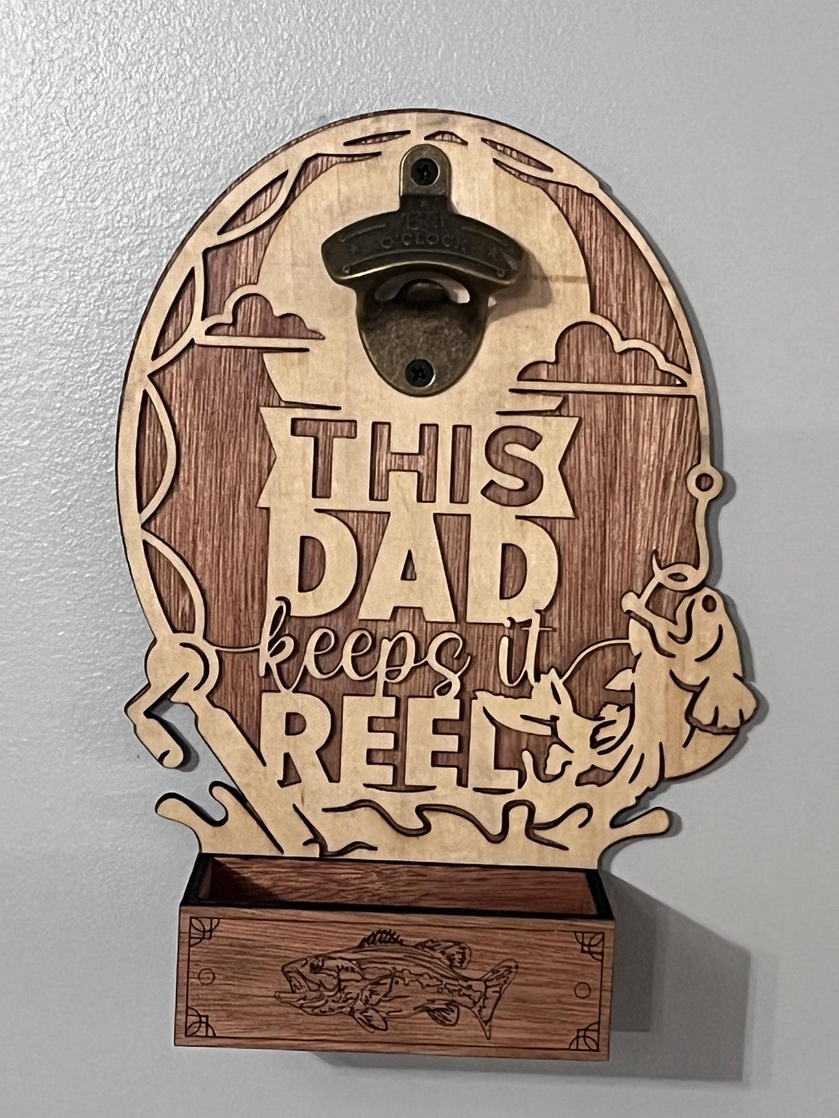 This Dad Keeps it Reel Bottle Opener
