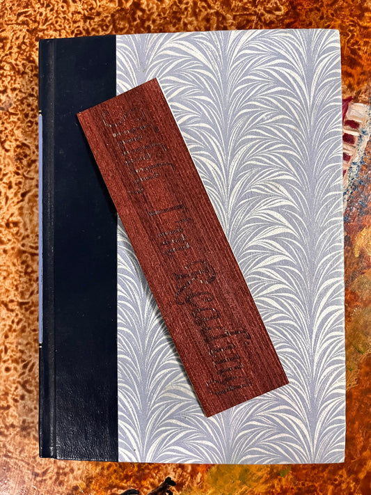 Red Mahogany Bookmark with Mushroom Art – Shhh, I'm Reading