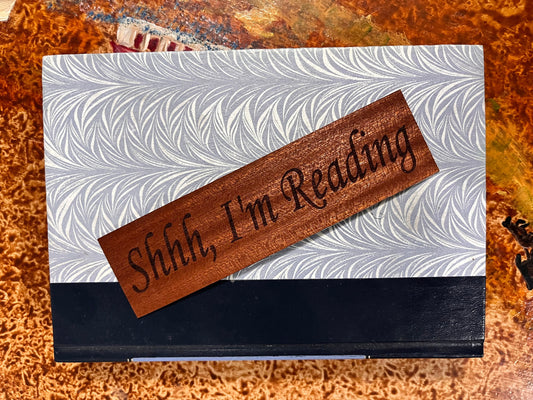 Striped Sapele Bookmark – Shhh, I'm Reading