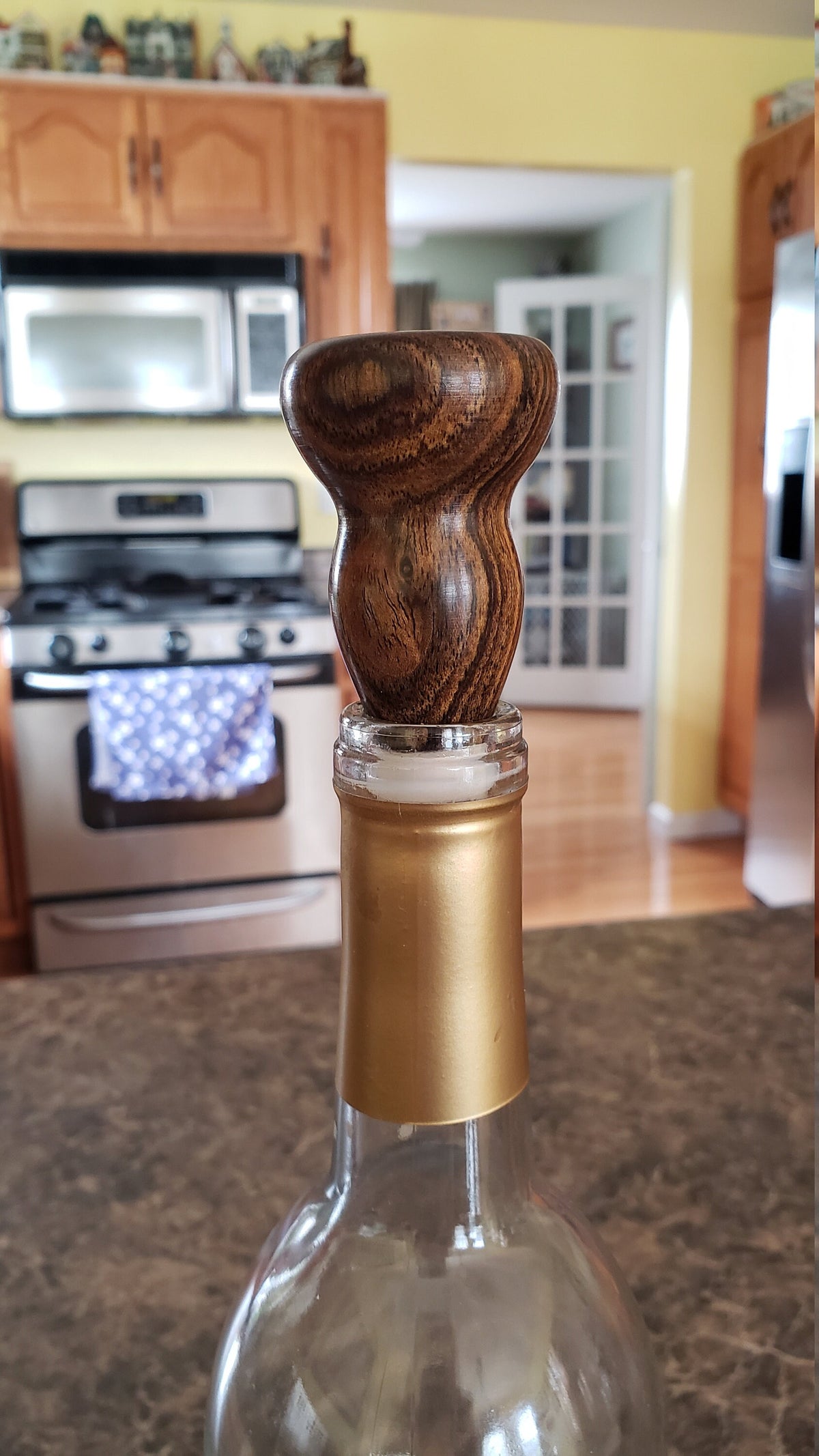 Handcrafted Bacote Bottle Stopper