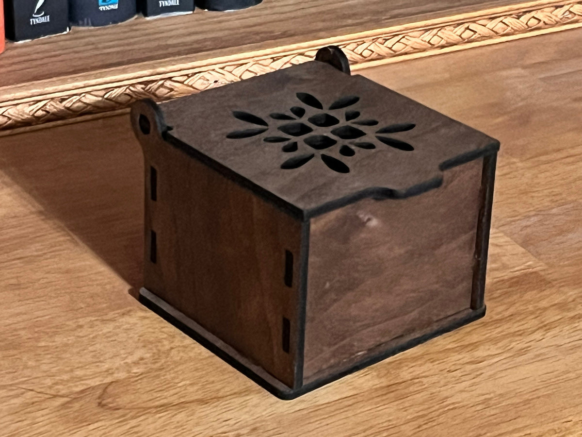 Small Solid Walnut Ring & Jewelry Box