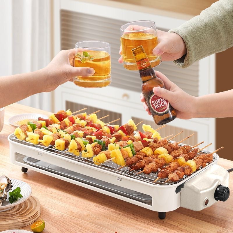 Indoor Smokeless Electric BBQ Grill | 2000W with Grill Net & Baking Tray