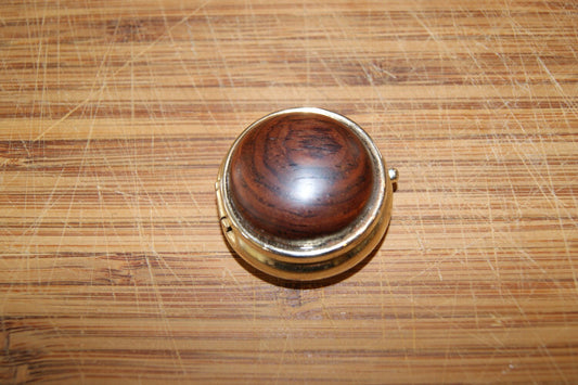 Cocobola Wood & Gold-Plated Brass Mini Box