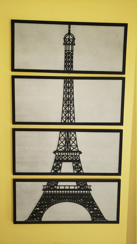 Eiffel Tower 4 Panel Wall Art