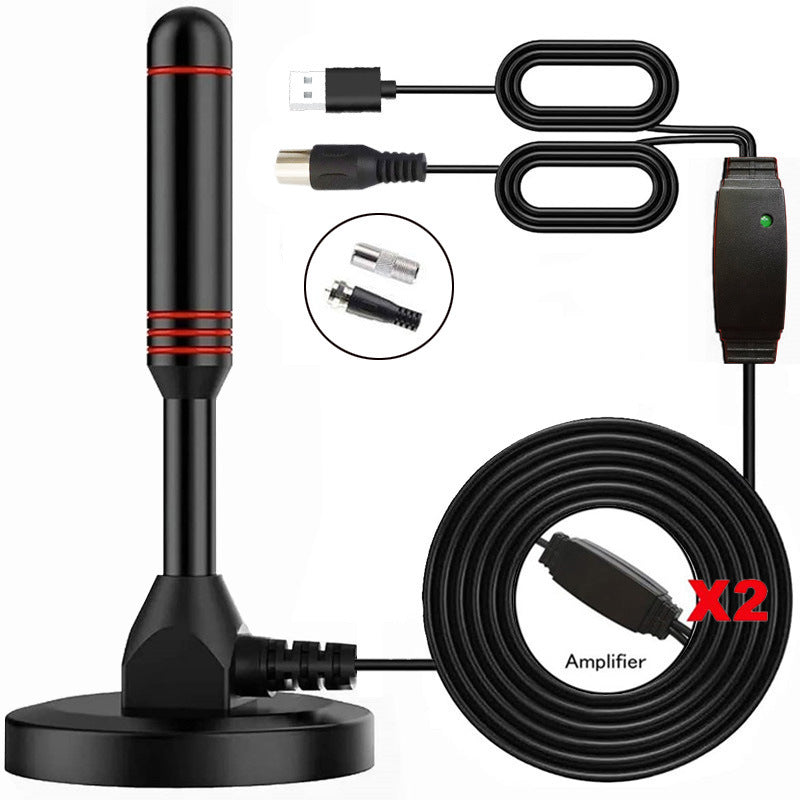 Indoor & Outdoor Suction Cup TV Antenna | DVB-T2, 80km Range, 25dB Gain