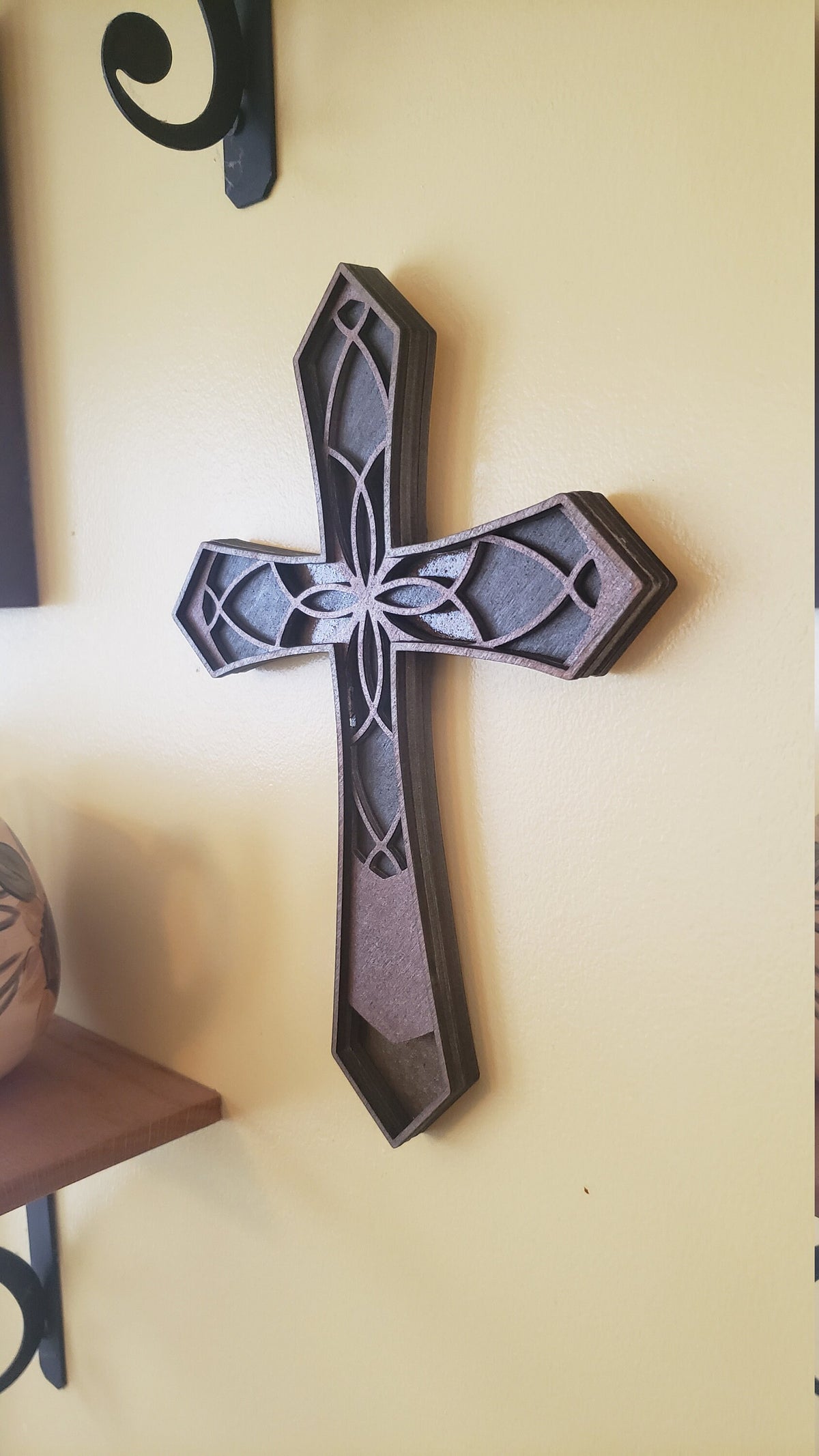 Multilayer Cross Wall Art