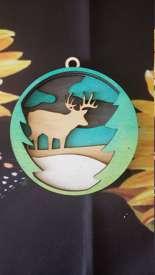 Deer Multi-Layer 3D Christmas Ornament