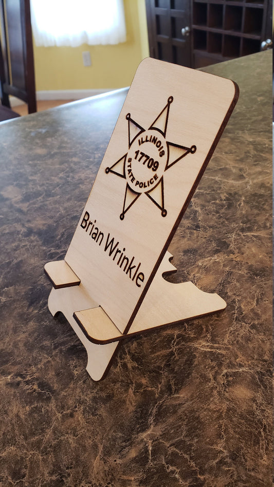 Customizable Wood Phone Stand