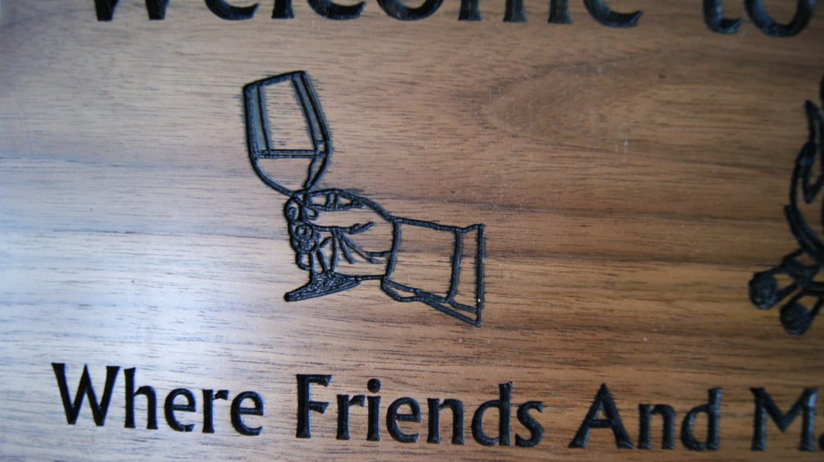 Welcome to Our Campfire Walnut Plaque