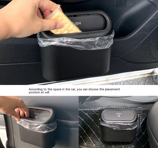 Folding Car Trash Can With Lid For Auto Interior