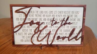 "Joy to the World" Walnut Carol Lyrics Sign