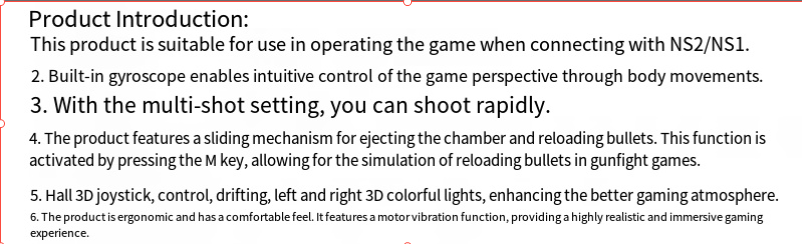 Wireless Bluetooth Pistol Game Controller | Vibration Feedback, Multi-Platform