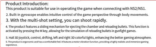 Wireless Bluetooth Pistol Game Controller | Vibration Feedback, Multi-Platform