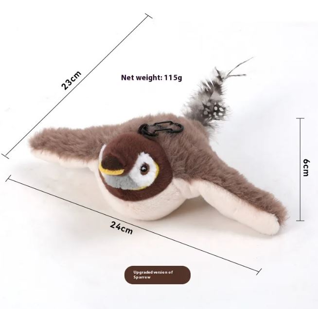 Flapping Bird Cat Toy | USB Rechargeable, Realistic Wings