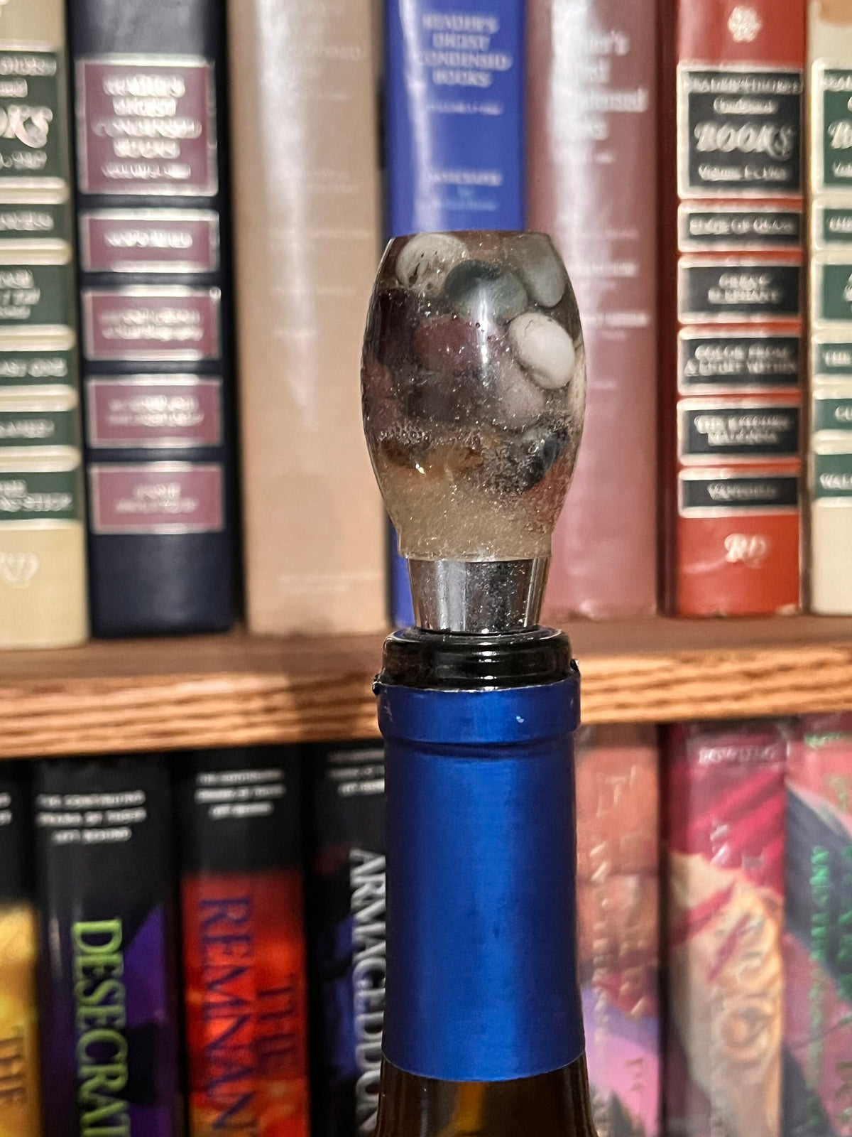 Handcrafted Stone & Epoxy Wine Bottle Stopper