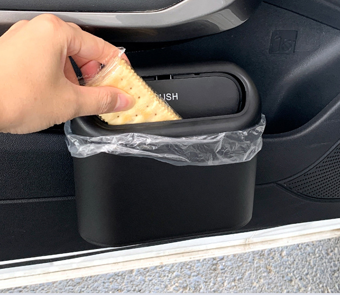 Folding Car Trash Can With Lid For Auto Interior