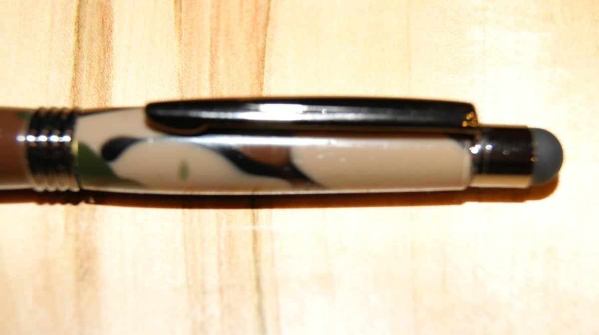 Camo Acrylic Roadster Twist Pen with Stylus Tip
