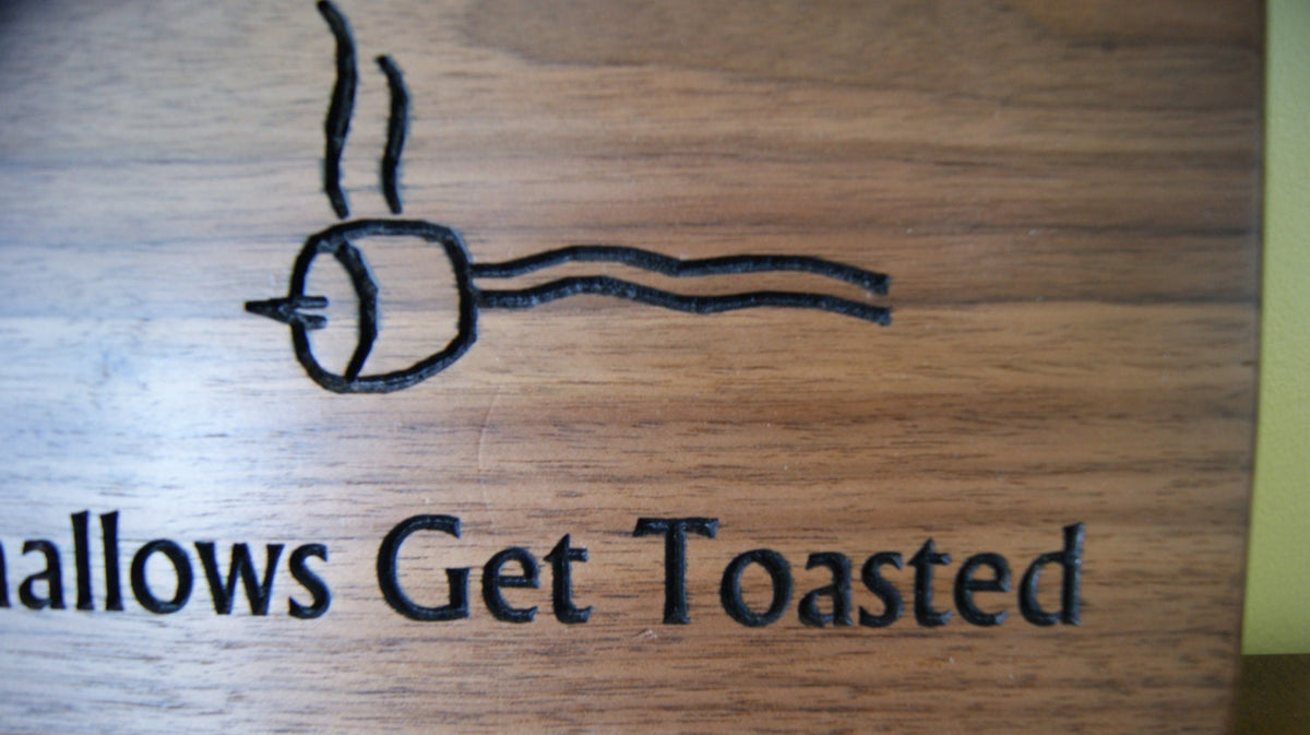Welcome to Our Campfire Walnut Plaque