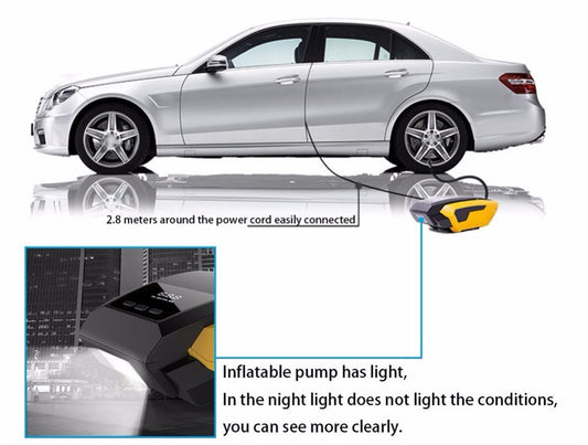 Electric Car Air Pump & Tire Inflator | 120W, 12V with 2.8m Cable