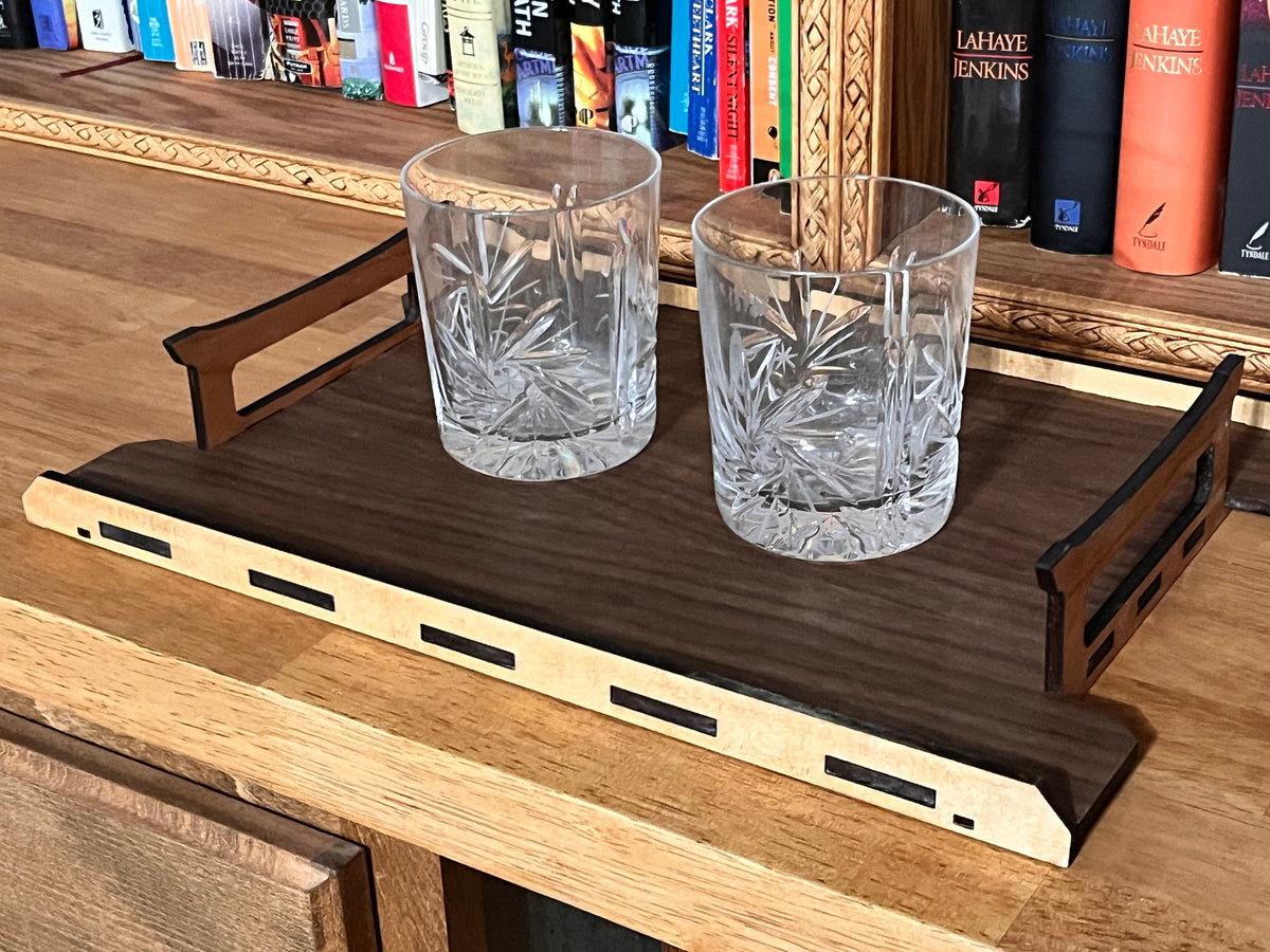 Asian-Inspired Tri-Wood Serving Tray