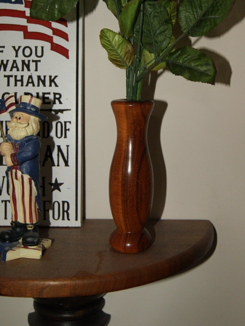 Handcrafted Walnut Bud Vase