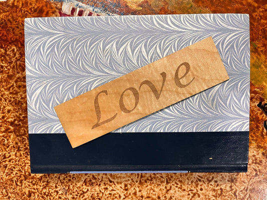 Curly Maple Bookmark with Love Engraving