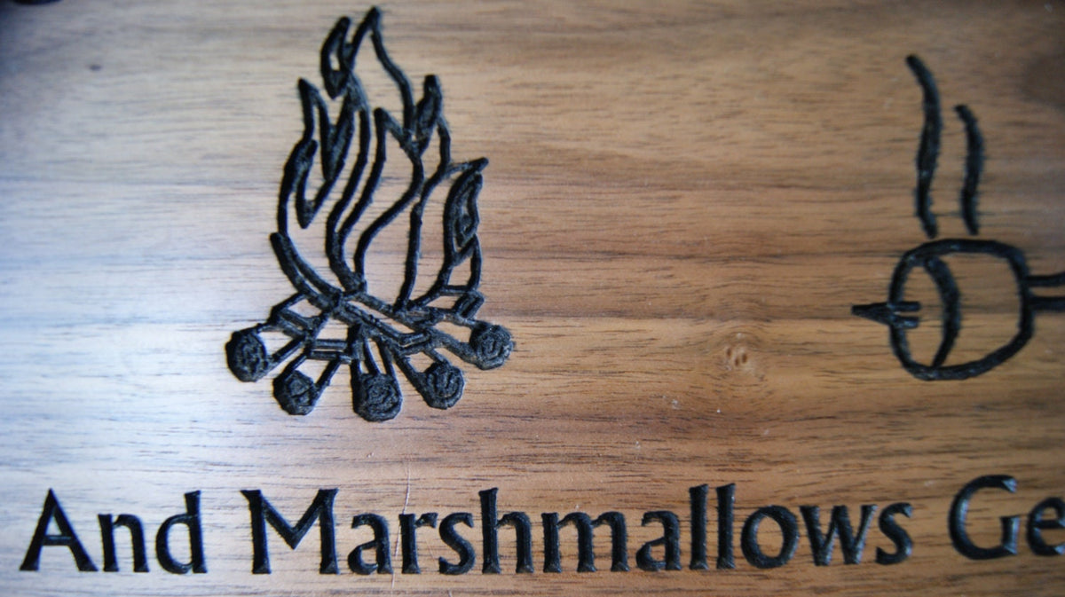 Welcome to Our Campfire Walnut Plaque