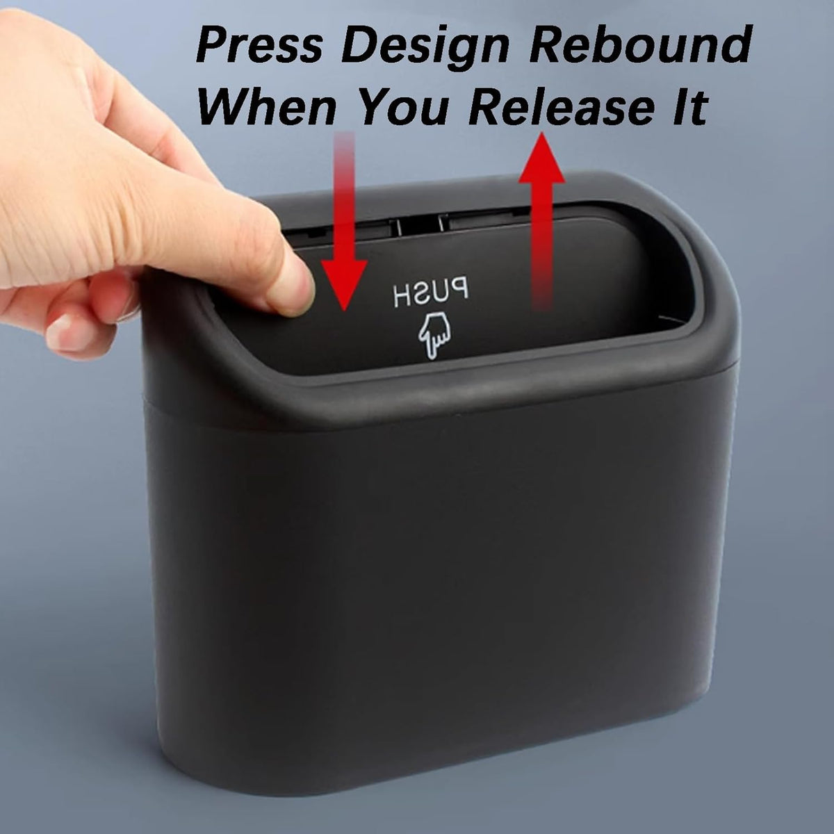 Folding Car Trash Can With Lid For Auto Interior