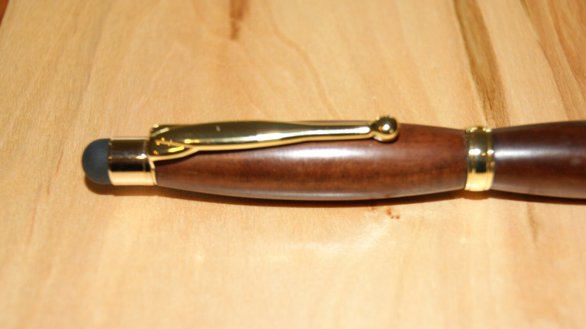 Hawaiian Milo Wood Twist Pen with Stylus Tip