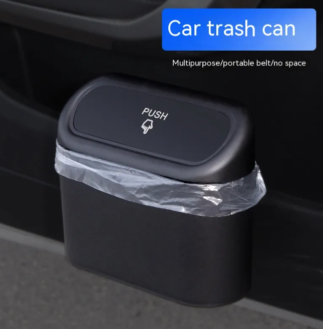 Folding Car Trash Can With Lid For Auto Interior