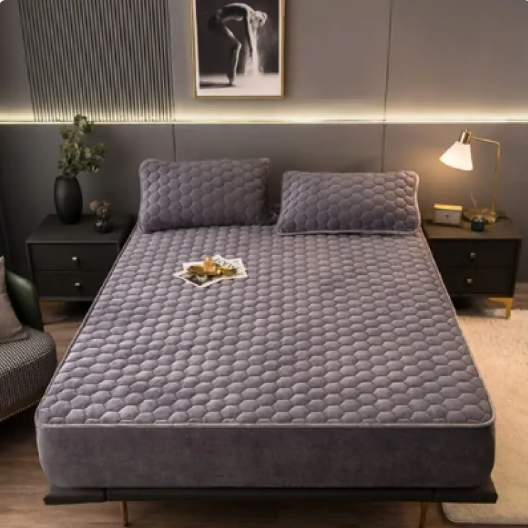 Cozy Nest 3-Piece Brushed Quilted Mattress Cover Set W/FREE SHIPPING