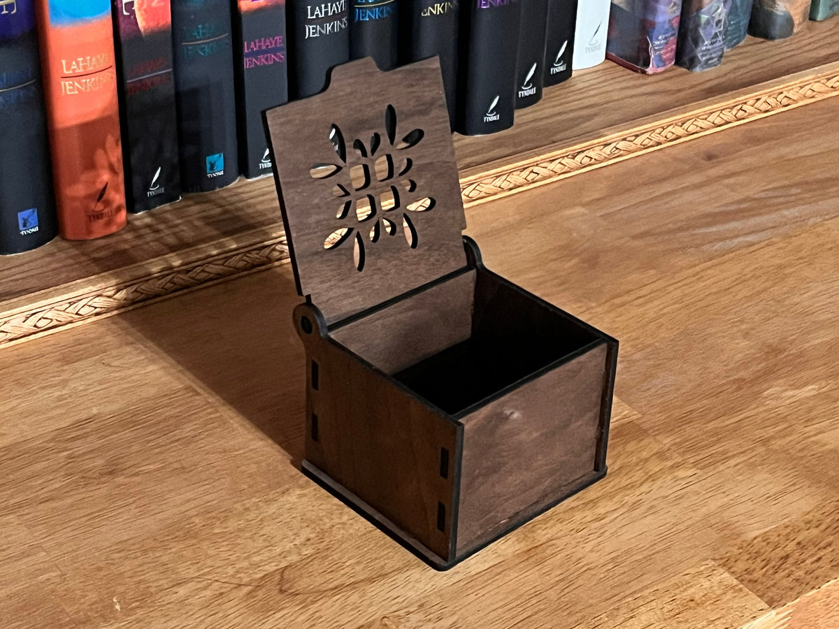 Small Solid Walnut Ring & Jewelry Box