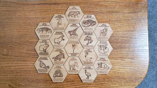 Set of 18 Jungle Animal Tokens