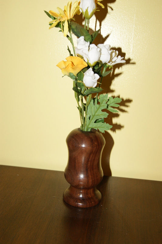 Handcrafted Walnut Bud Vase