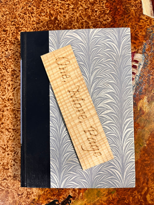 Curly Maple Bookmark with Japanese Art – One, More, Page
