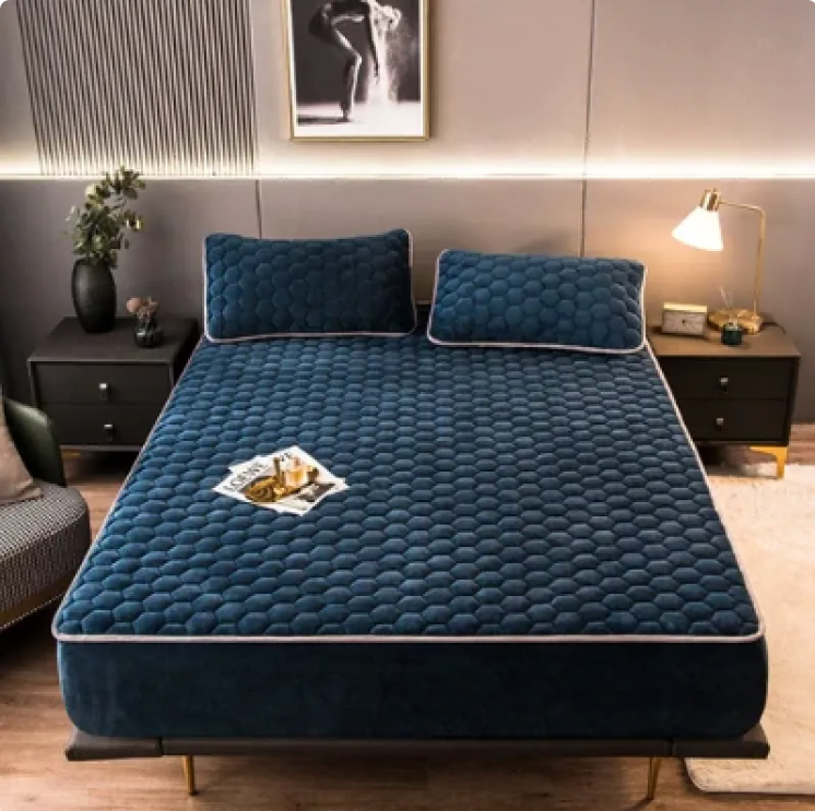 Cozy Nest 3-Piece Brushed Quilted Mattress Cover Set W/FREE SHIPPING