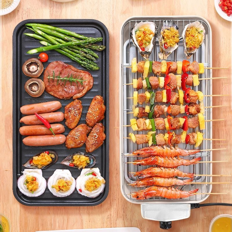 Indoor Smokeless Electric BBQ Grill | 2000W with Grill Net & Baking Tray