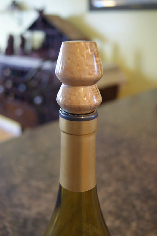 Handcrafted Spalted Birdseye Maple Bottle Stopper