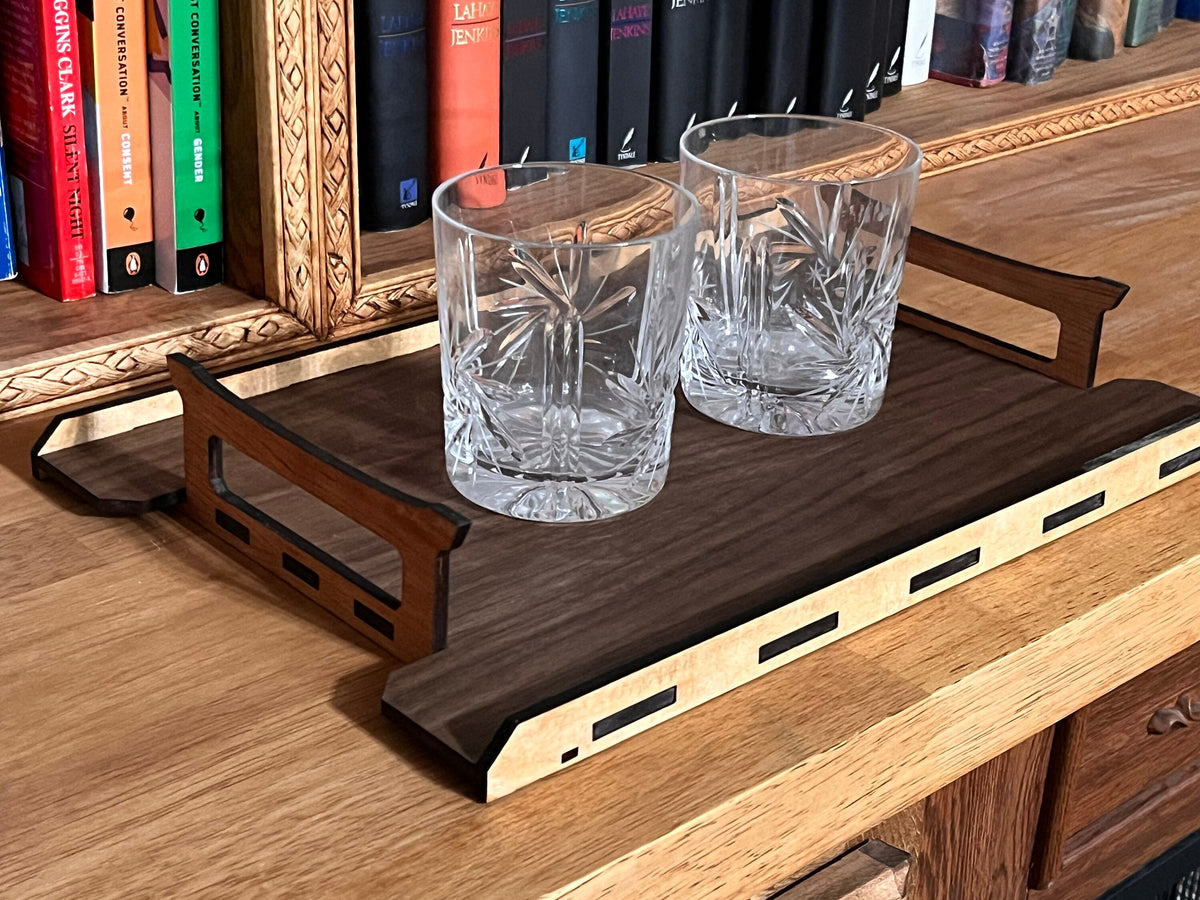 Asian-Inspired Tri-Wood Serving Tray