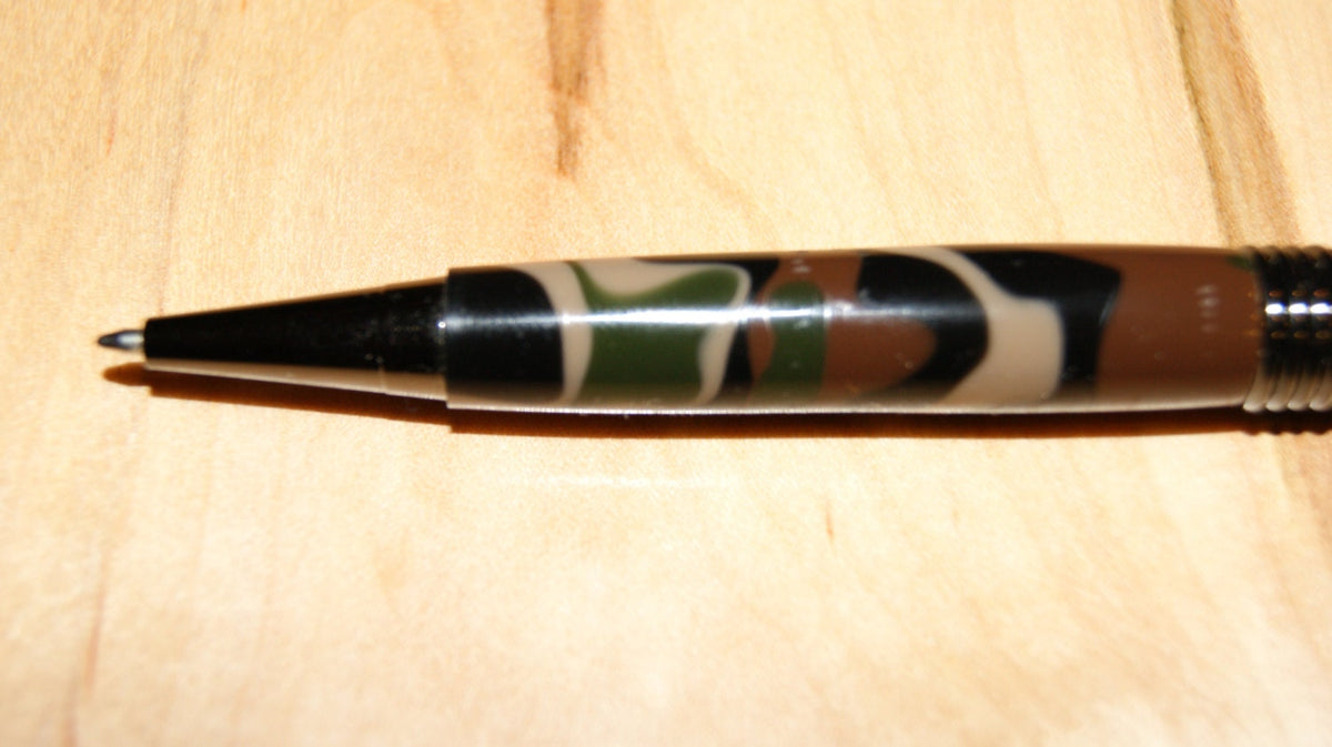 Camo Acrylic Roadster Twist Pen with Stylus Tip