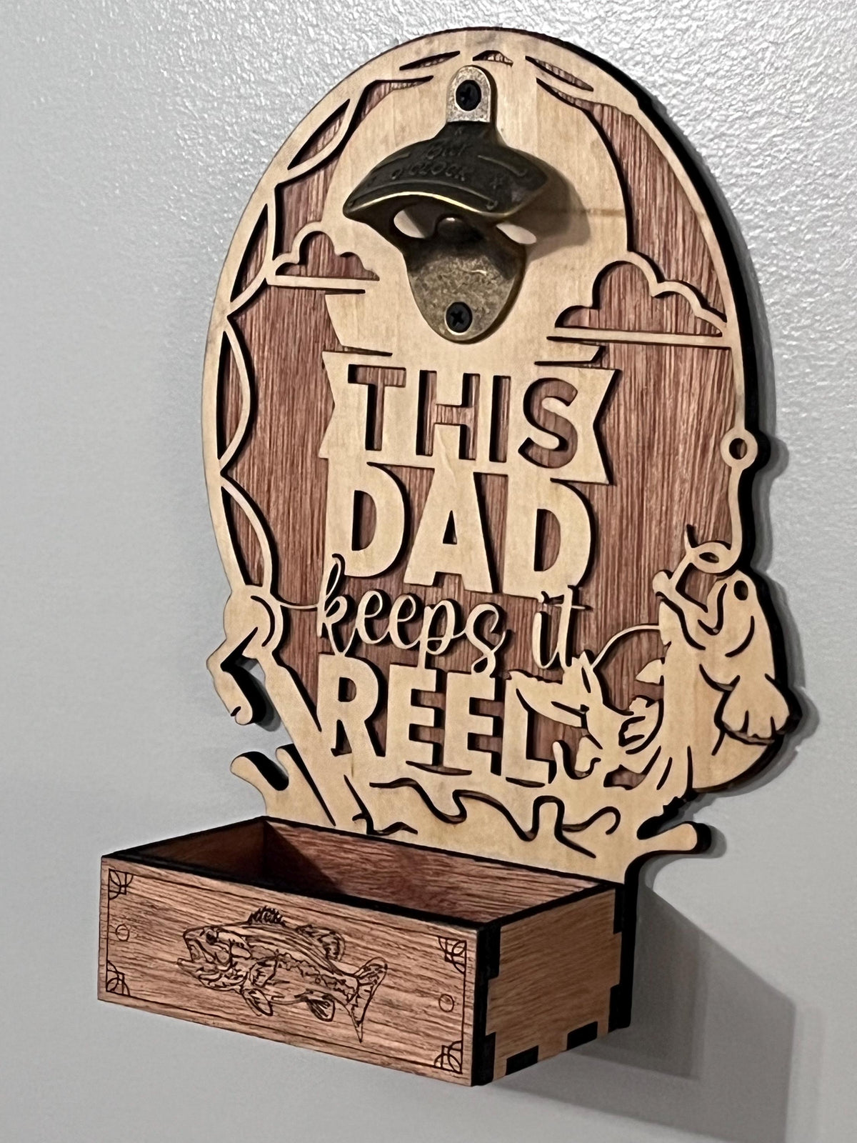 This Dad Keeps it Reel Bottle Opener
