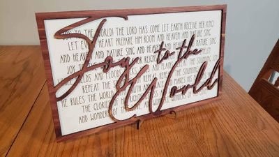 "Joy to the World" Walnut Carol Lyrics Sign