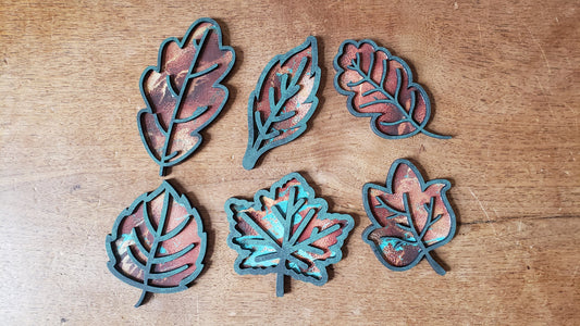 Fall Leaf Coaster & Décor Set - Set of 6