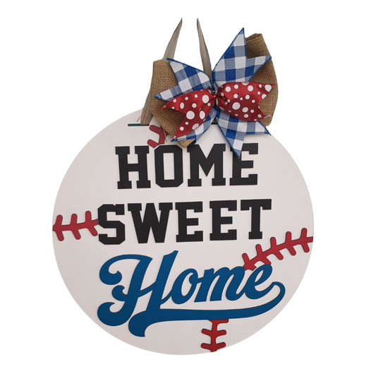 Home Sweet Home Sign – Baseball Decor